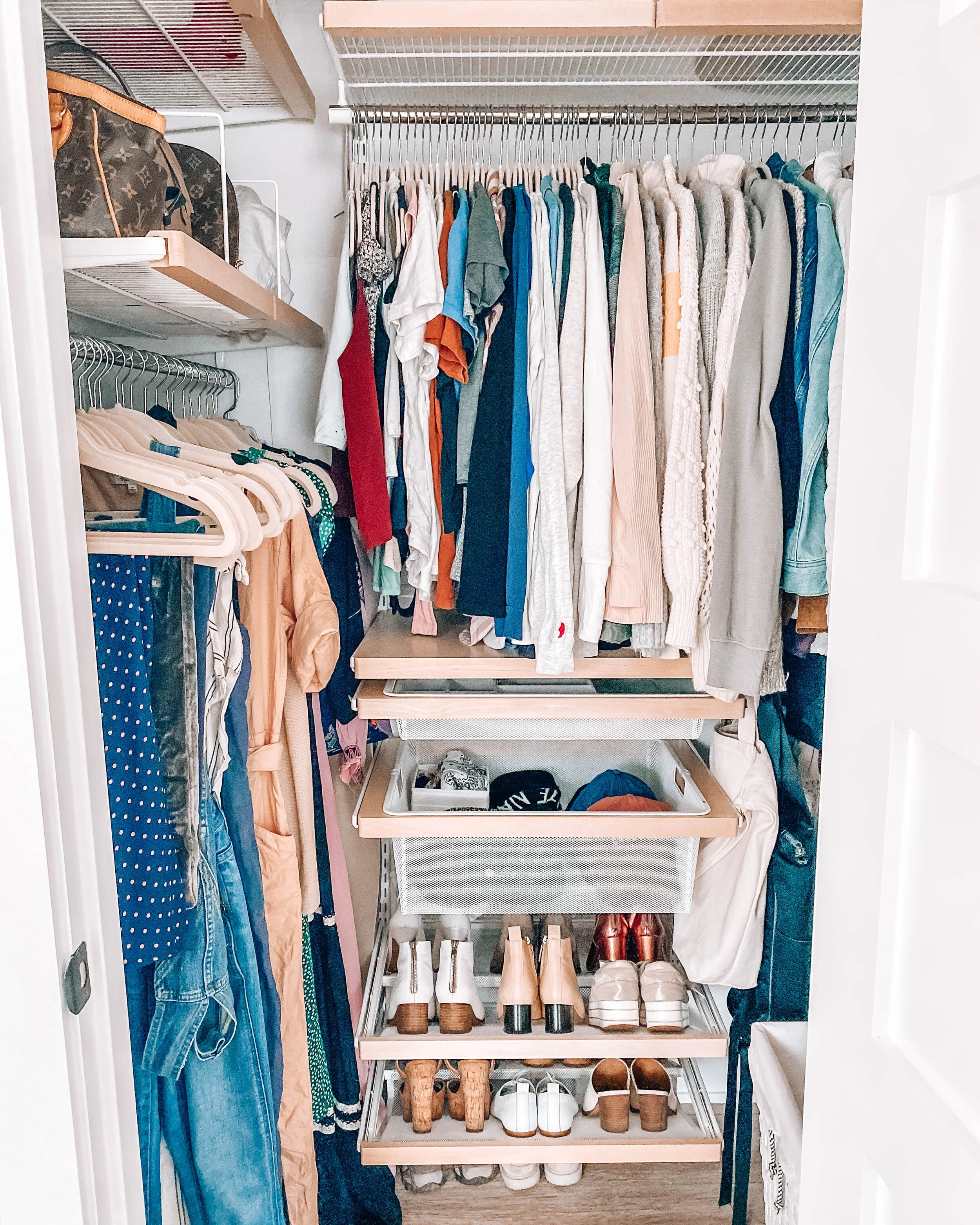 The Om Home Custom Closet Makeover Organization Tour Jules Acree